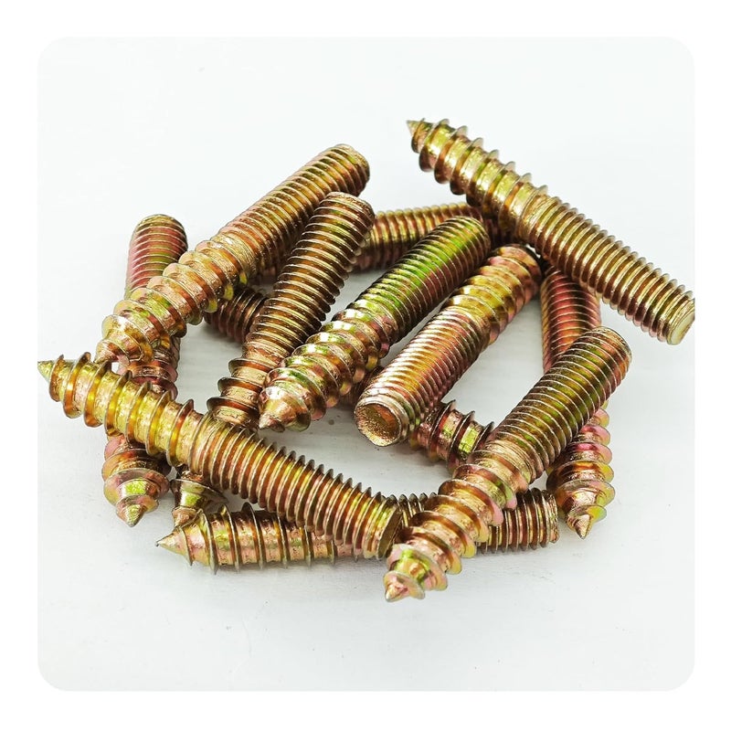 bociloy 12Pcs M8x50mm Hanger Bolts, Double Ended Thread Dowel Screws, Self-Tapping Screws for Secure Wood Joints - Image 3